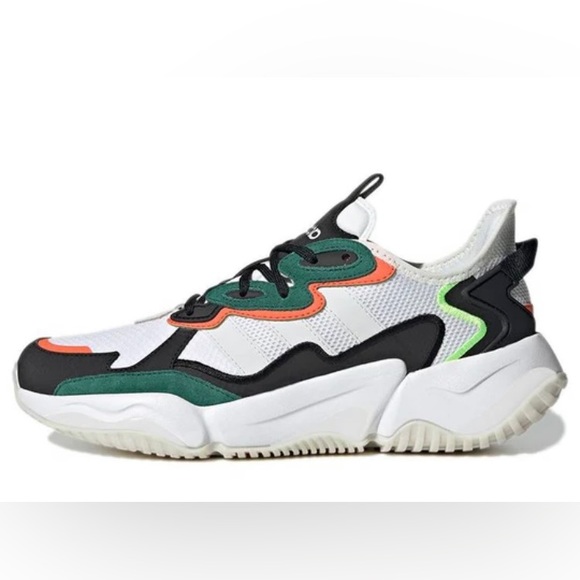 Adidas mens basketball athletic shoes Nirtocgarge green white orange new shoes - Picture 2 of 10